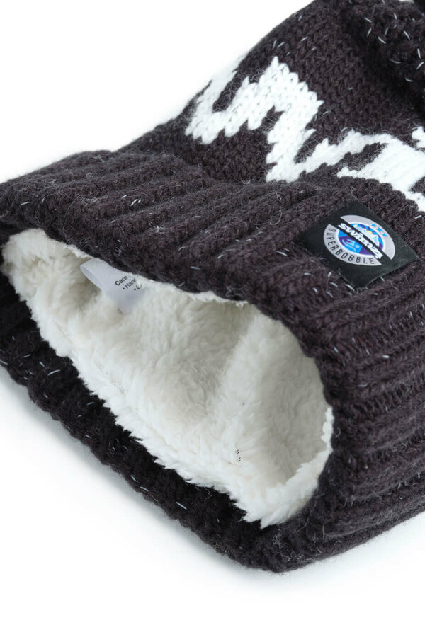 The Swimzi Black Reflective Super Bobble Hat - Image 5