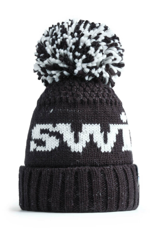 The Swimzi Black Reflective Super Bobble Hat - Image 2