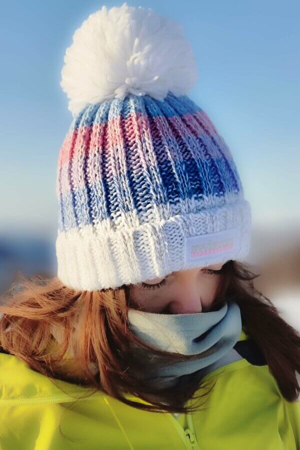 Gradient Northern Lights Reflective Super Bobble Hat - Image 3