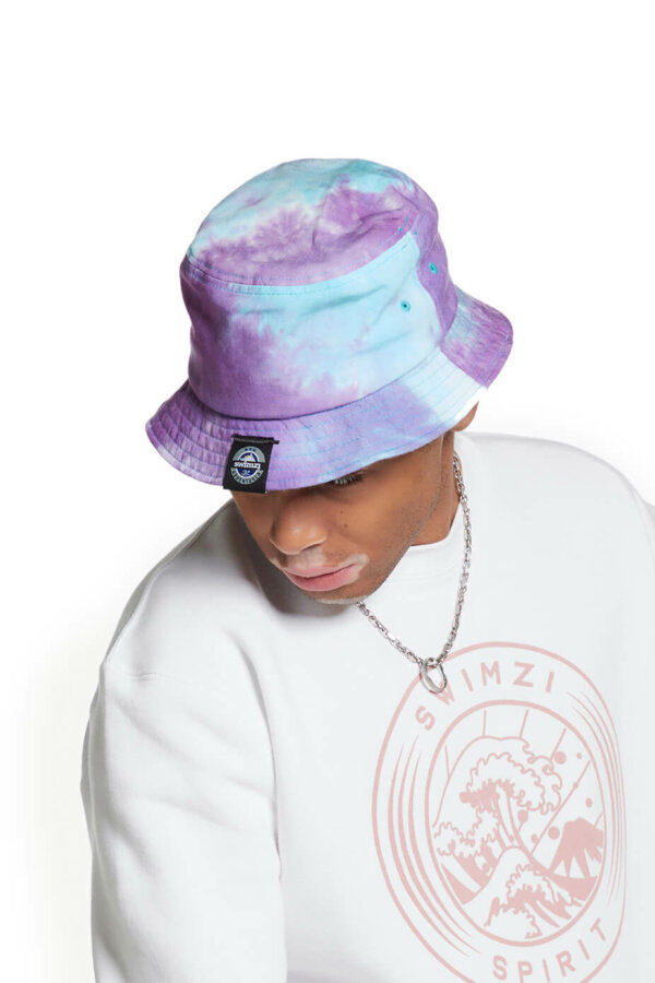 Swimzi Bucket Hat - Purple and Ocean - Image 6