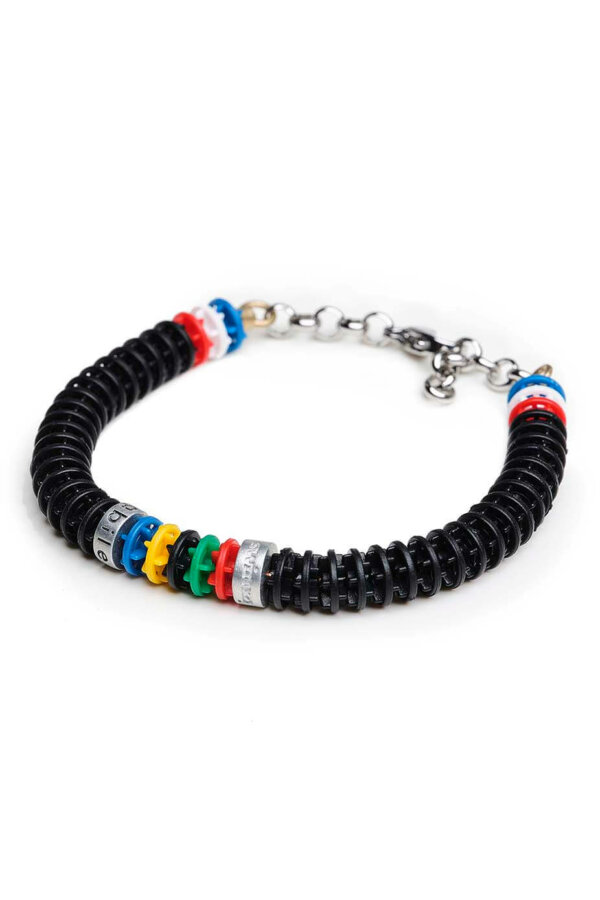 Nero Olympian Design, Blue, Yellow, Black, Green and Red Lane Rope - Swimmers Friendship Bracelet