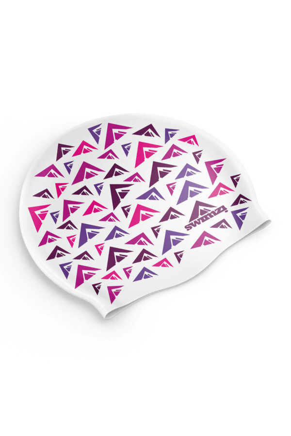 Pinks and Purples Swimzi Logos - Swim Cap