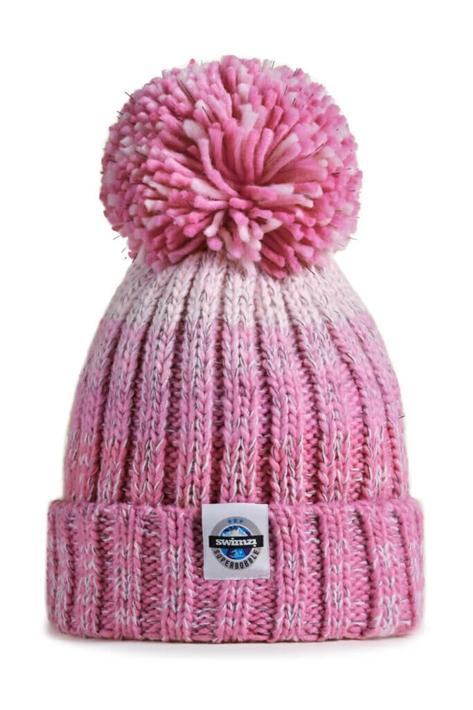 Rose Pinks Gradient Super Bobble Hat | Swimzi