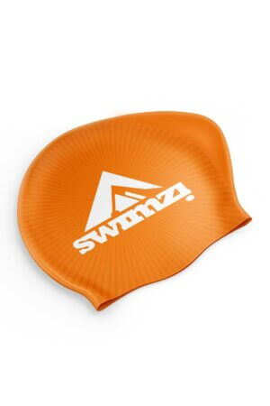 Orange Sunrise Long Hair Swim Cap
