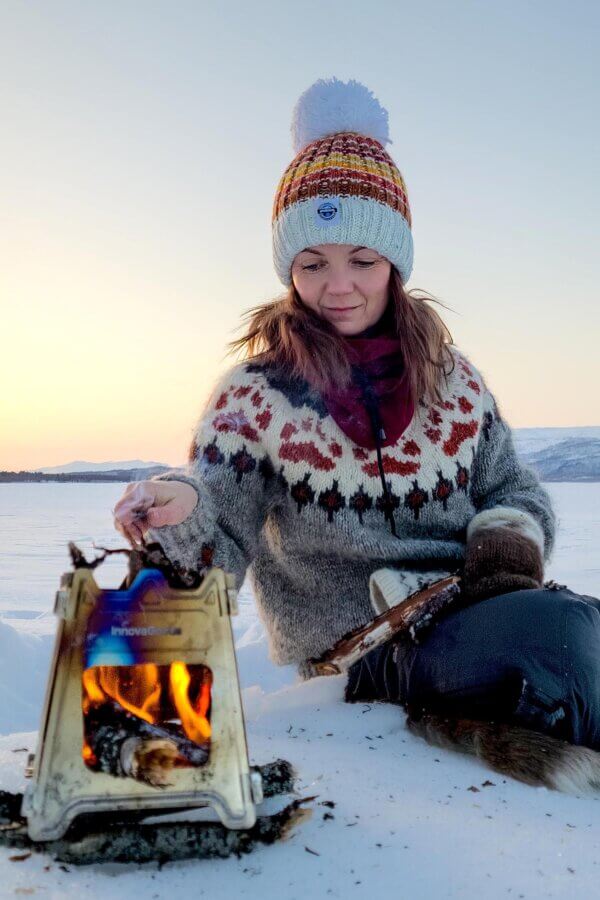 Sunset Stripes Reflective Super Bobble Hat - Image 4