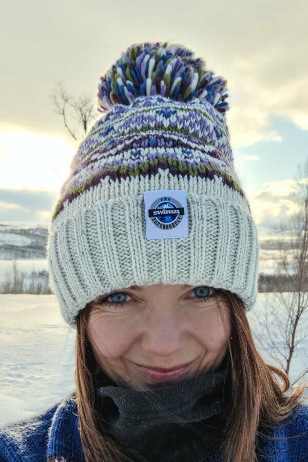 Heather Fairisle Reflective Super Bobble Hat - Image 2