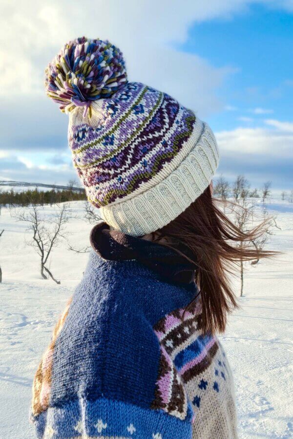 Heather Fairisle Reflective Super Bobble Hat - Image 4