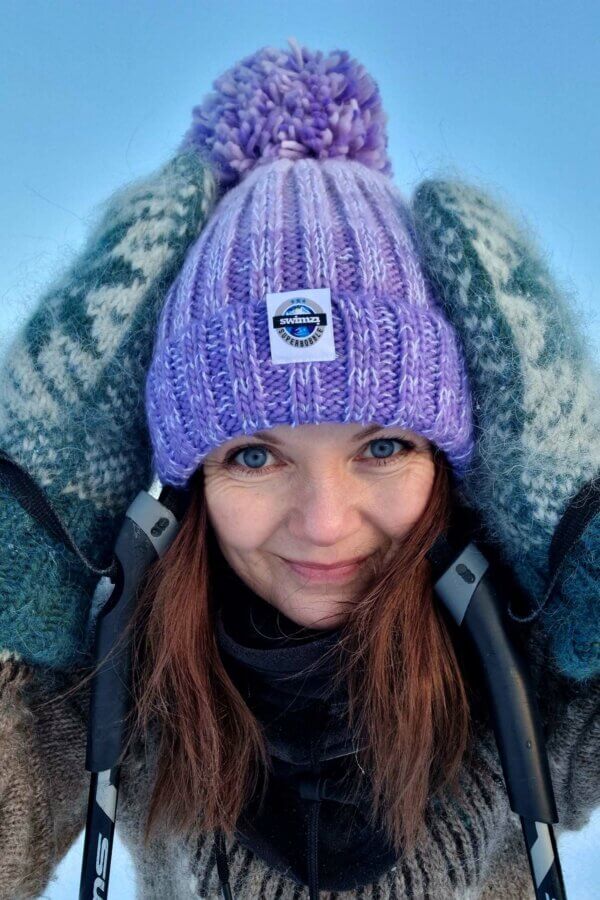 Lavender Gradient Reflective Super Bobble Hat - Image 2