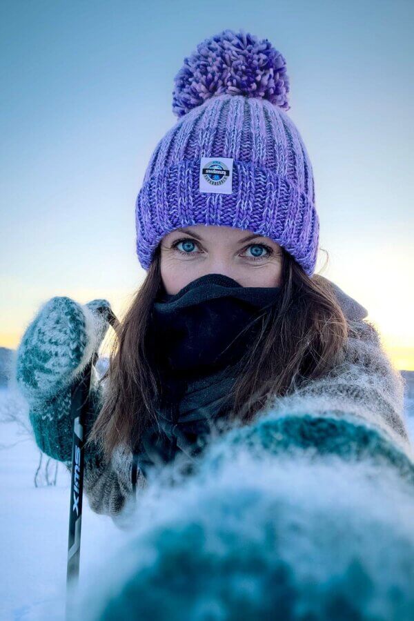 Lavender Gradient Reflective Super Bobble Hat - Image 3