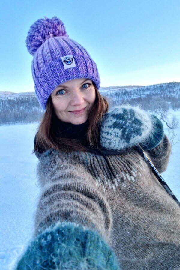 Lavender Gradient Reflective Super Bobble Hat - Image 6