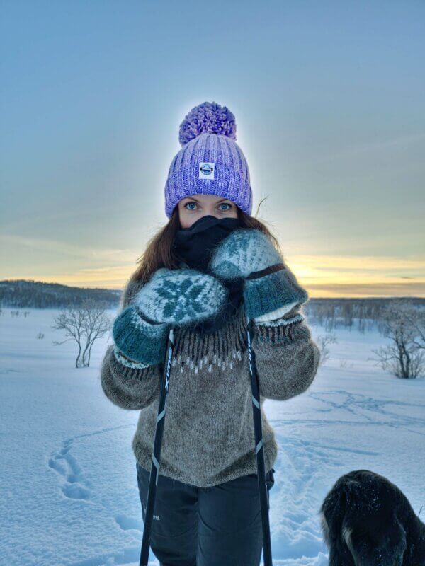 Lavender Gradient Reflective Super Bobble Hat - Image 4
