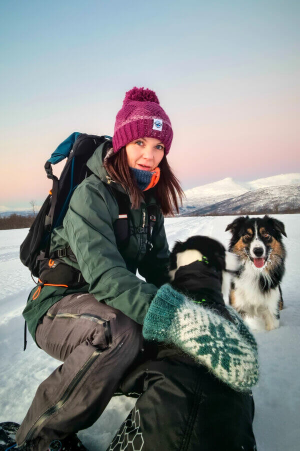Rhubarb Patchwork Reflective Super Bobble Hat - Image 5